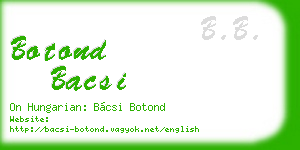 botond bacsi business card