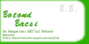 botond bacsi business card